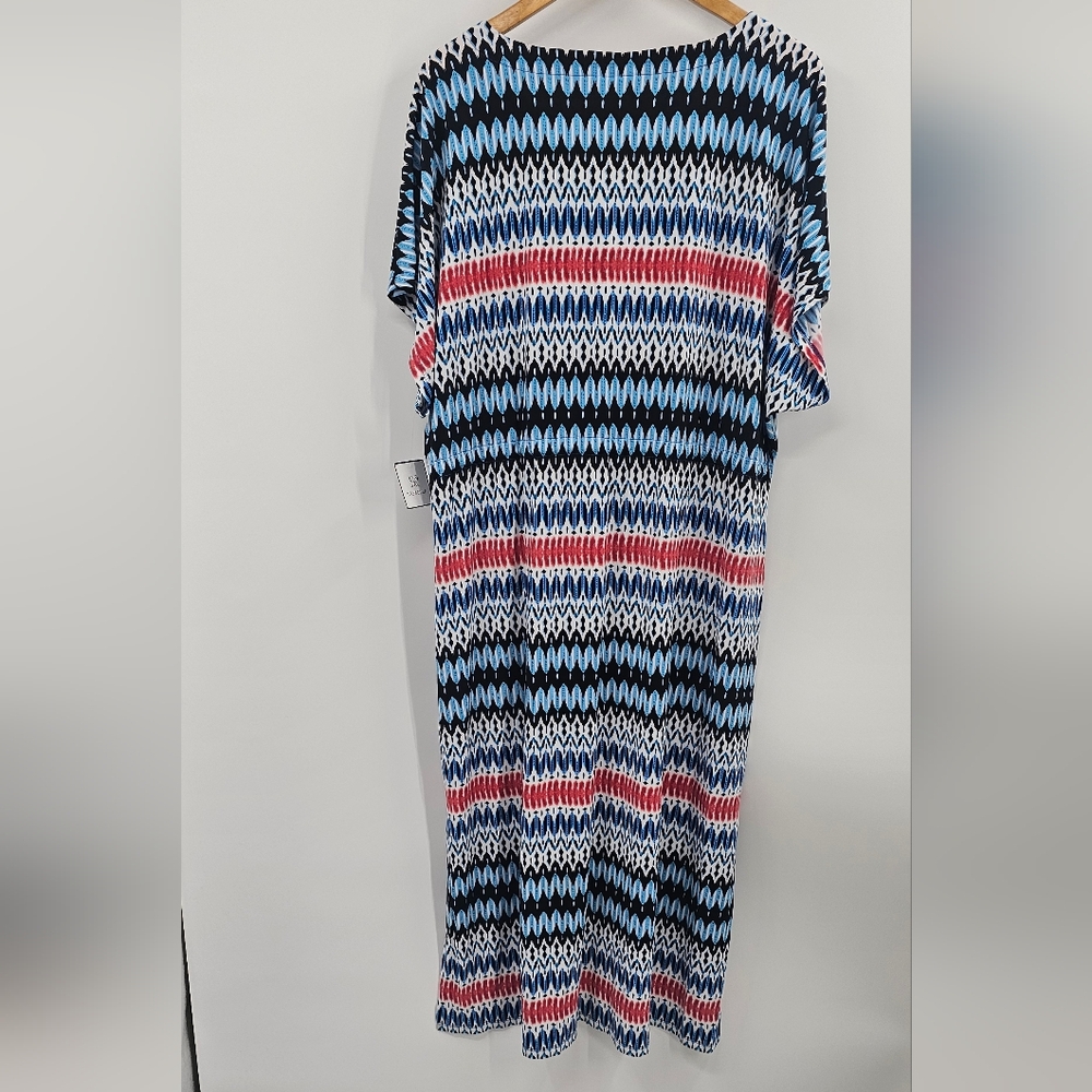 Rafaella Dress Blue White NWT 1X - Picture 3 of 12